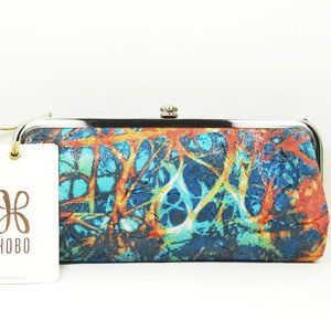HOBO Wind Leather Clutch Wallet in Summertime  Abstracct NEW w/ Tags!